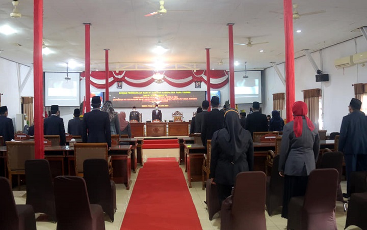 Rapat Paripurna VI Penyampaian Rekomendasi DPRD atas LKPJ Bupati Tana Tidung TA 2020