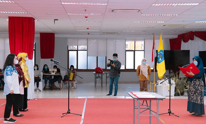 Vamelia Ibrahim Hadiri Gladi Resik Pelantikan dan Pengukuhan Ketua Dekranasda Bunda Paud