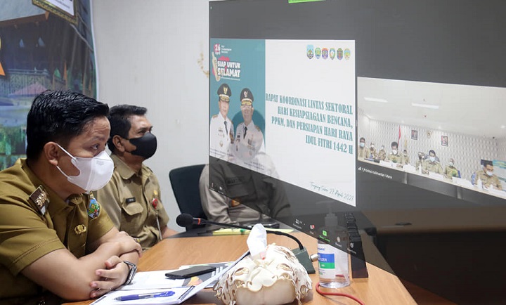 Rapat Koordinasi Lintas Sektoral, Hari Kesiapsiagaan Bencana, PPKM, dan Persiapan Idul Fitri 1442 H 