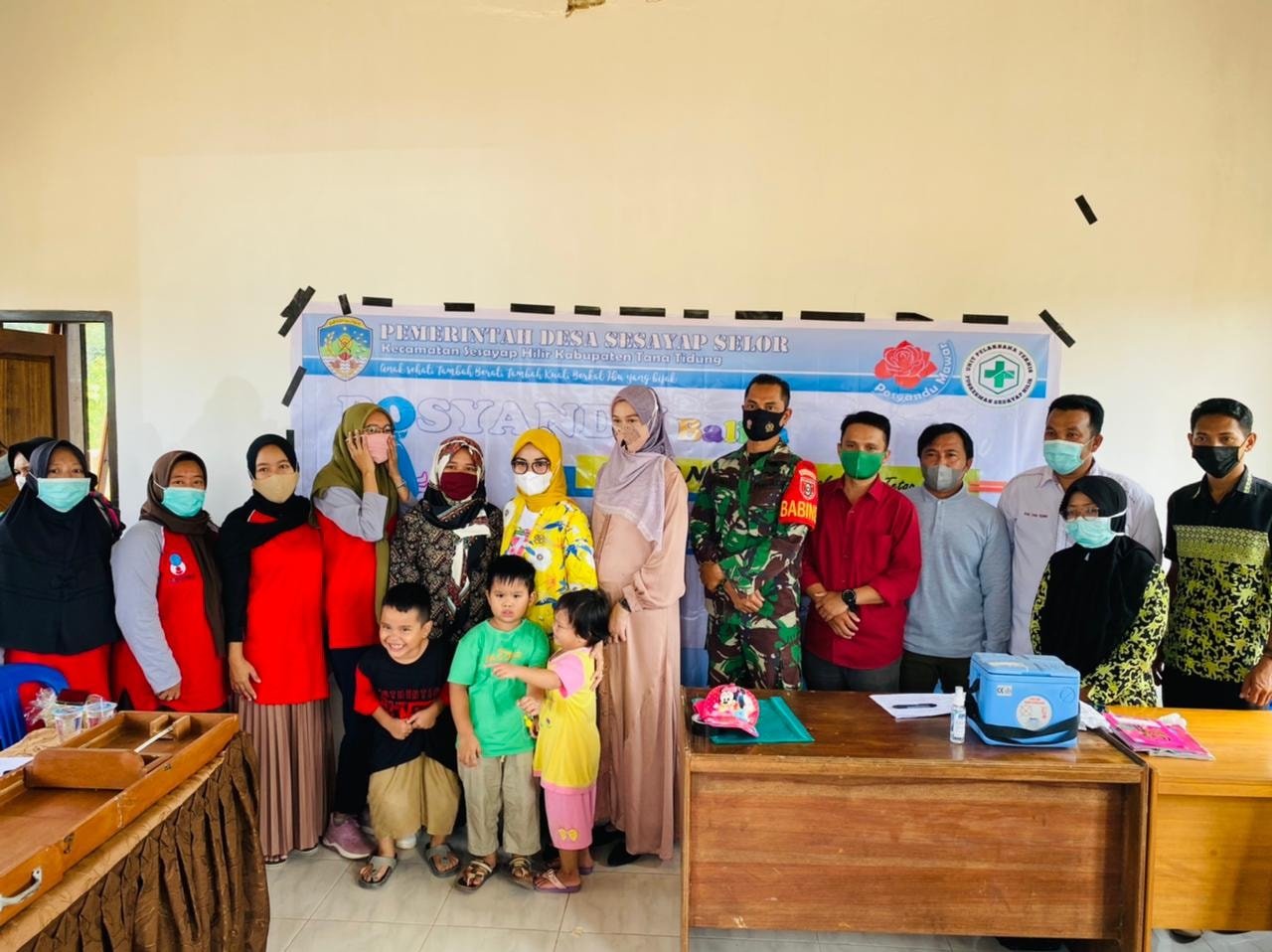 Kunjungan Ketua TP PKK ke Posyandu Balita Desa Sesayap Selor