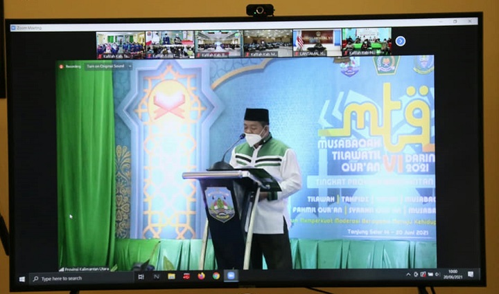 Penutupan MTQ Ke-IV Tingkat Provinsi Kalimantan Utara Tahun 2021