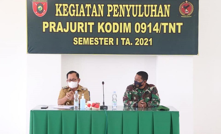 Penyuluhan Bahaya Narkoba dan Tes Urin Kepada Prajurid Kodim 0914/Tnt dalam Semester 1 Tahun 2021