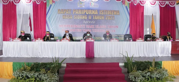 Rapat Paripurna Istimewa Masa Sidang II Tahun 2021 Agenda Memperingati Hari Ulang Tahun Ke-14 Kab Tana Tidung