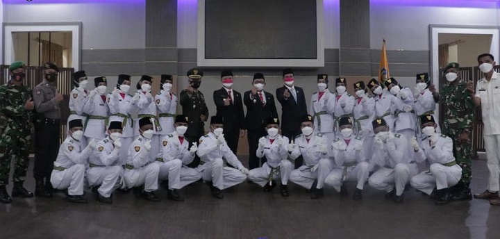 Pengukuhan Paskibraka Hari Kemerdekaan Ke 76 Republik Indonesia TIngkat Kab Tana Tidung Tahun 2021