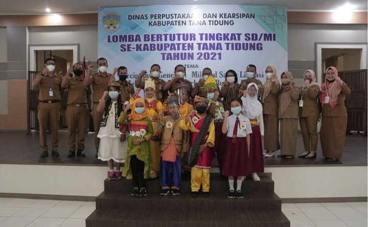 Pembukaan Lomba Bertutur Tingkat SD/MI Se-Kabupaten Tana Tidung Tahun 2021