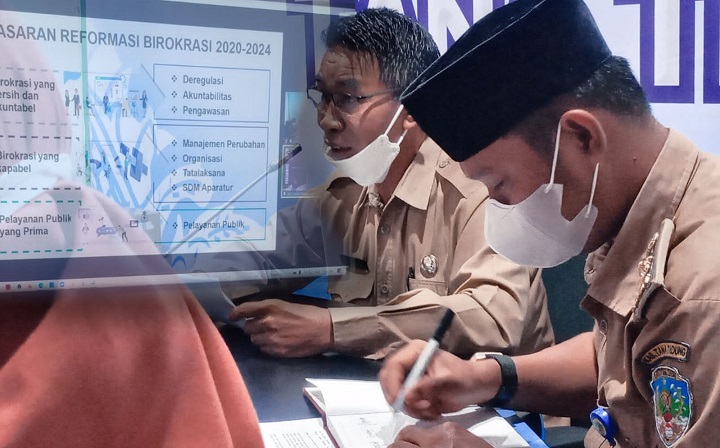 Kegiatan Evaluasi Pendampingan Roformasi Birokrasi Secara Virtual