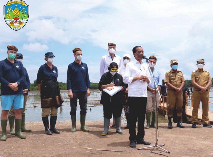 Kunjungan Presiden RI Ir. H. Joko Widodo Dalam Rangka Penanaman Mangrove dan Observasi Kawasan Ekosistem Mangrove di Desa Bebatu