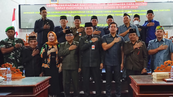 Rapat Paripurna VII Masa Sidang II Tahun 2024 di Kabupaten Tana Tidung