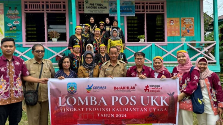 Lomba Pos UKK tingkat Provinsi Kalimantan Utara di Desa Gunawan