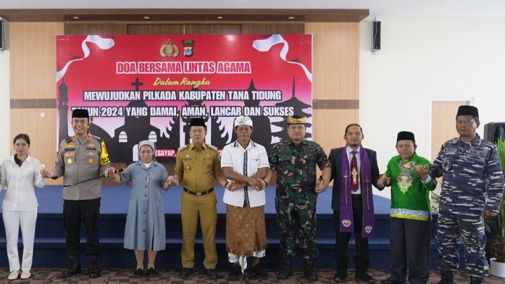 Doa Bersama Lintas Agama Demi Pilkada Damai dan Aman di Kabupaten Tana Tidung