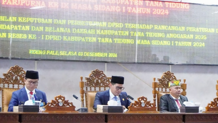 Rapat Paripurna IX DPRD Tana Tidung Tetapkan APBD 2025 