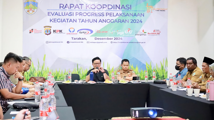 Bupati Tana Tidung Pimpin Rapat Evaluasi Progress Kegiatan Tahun Anggaran 2024 di Tarakan