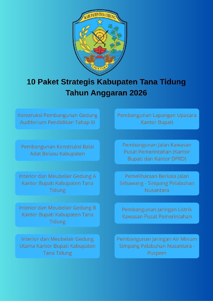 10 PAKET STRATEGIS PEMERINTAH KABUPATEN TANA TIDUNG TAHUN 2026