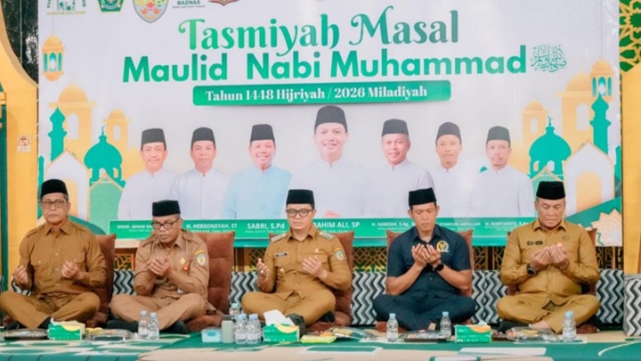 Bupati Tana Tidung Hadiri Tasmiyah Massal dalam Peringatan Maulid Nabi Muhammad SAW