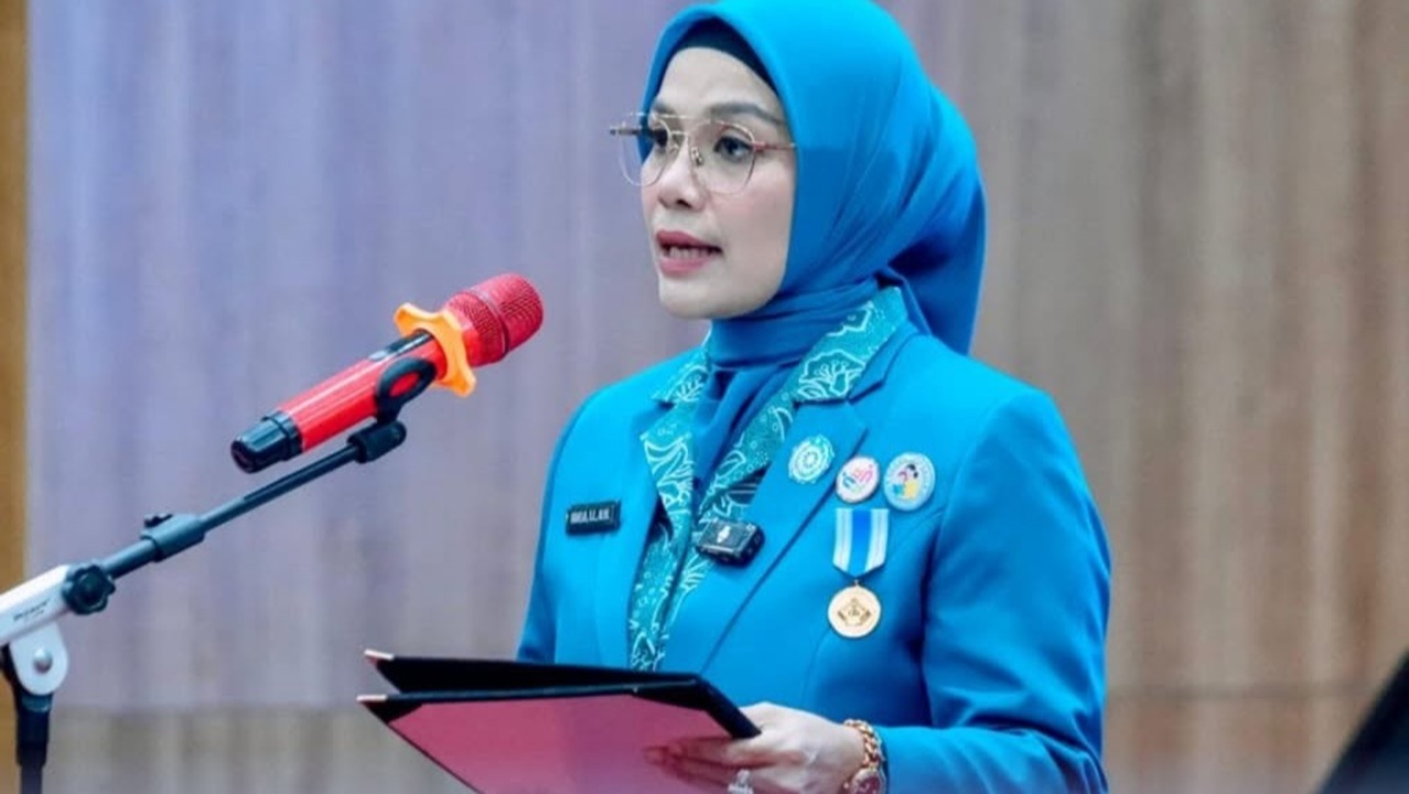 Vamelia Ibrahim Lantik Ketua TP PKK, TP Posyandu, Bunda Literasi dan Bunda PAUD Kecamatan