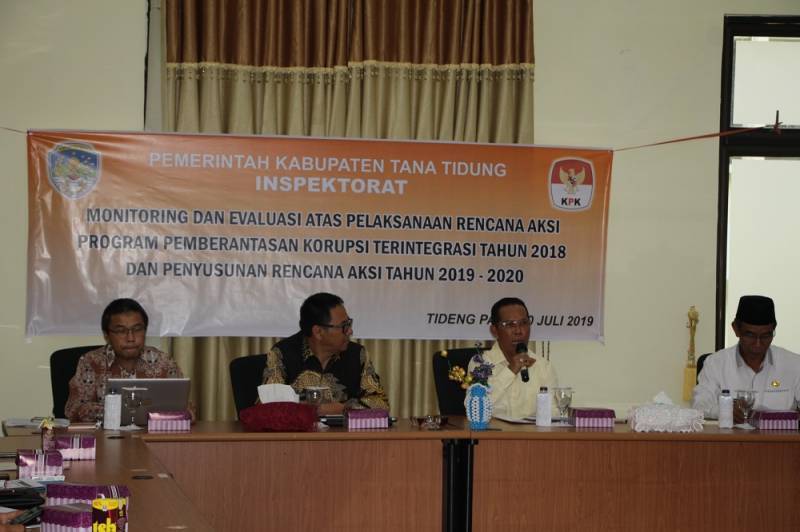 Rakor Monev Pelaksananaan Renaksi Pemberantasan Korupsi Terintegrasi 