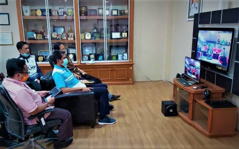 Video Conference Penyampaian Arahan Dari Bapak Menteri Dalam Negeri